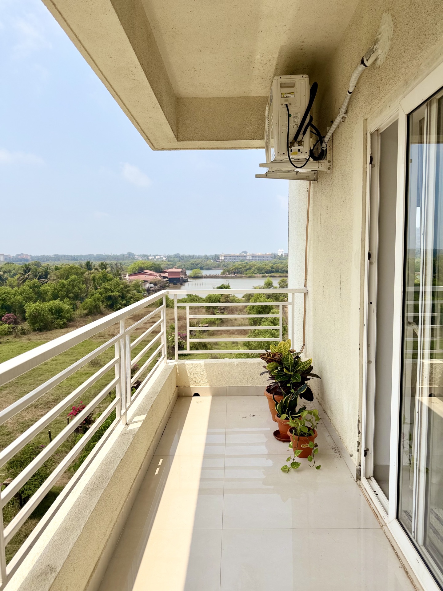 Private balcony with greenery views
