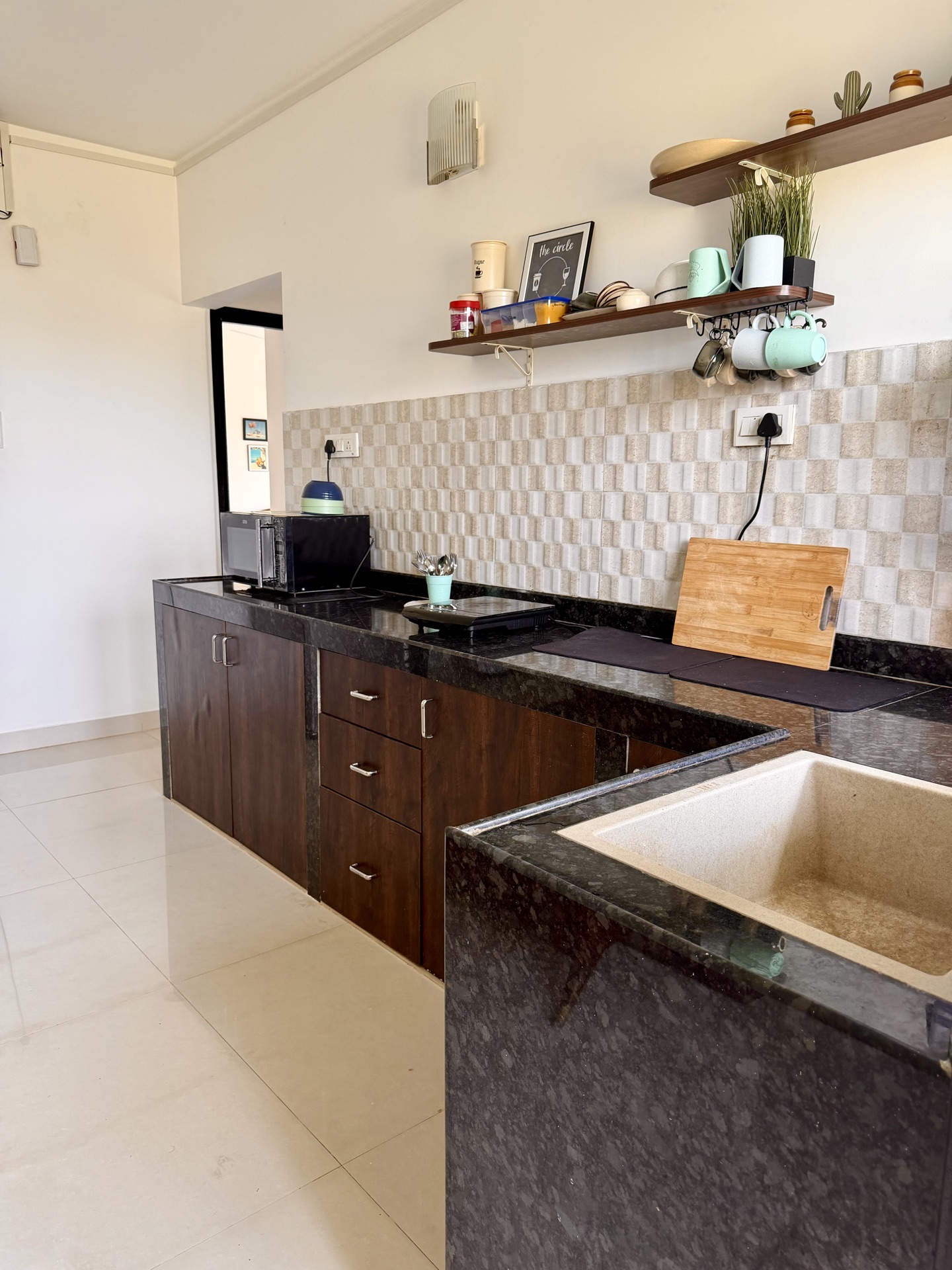 Fully equipped kitchen with modern appliances